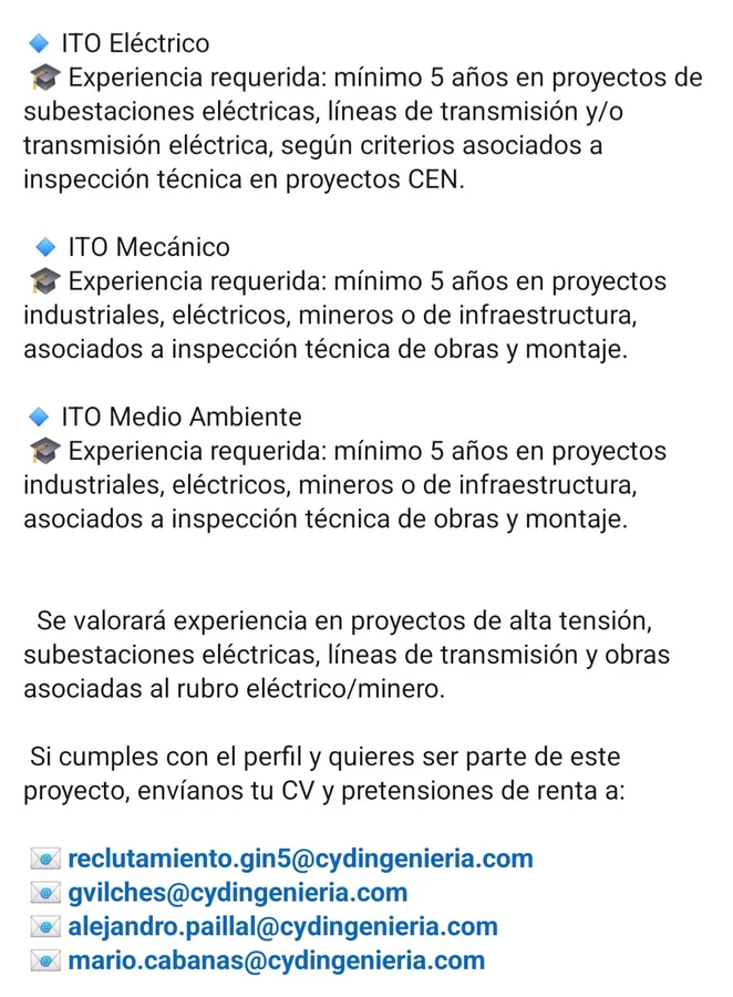 Inspectores Técnicos de Obra (ITO) - imagen 1