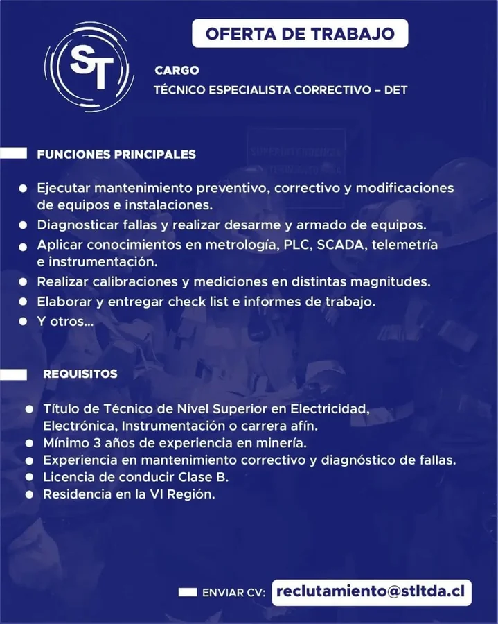 Técnico Especialista Correctivo - DET - imagen 1