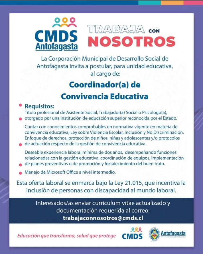 Coordinador(a) de Convivencia Educativa - imagen 1