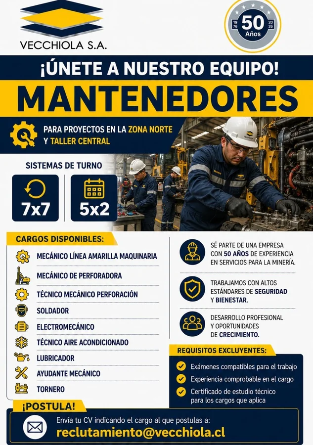 Mantenedores y mecánicos para minería - imagen 1