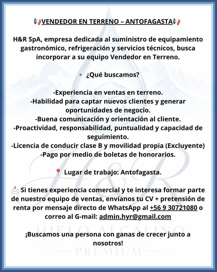 Vendedor en Terreno - imagen 1