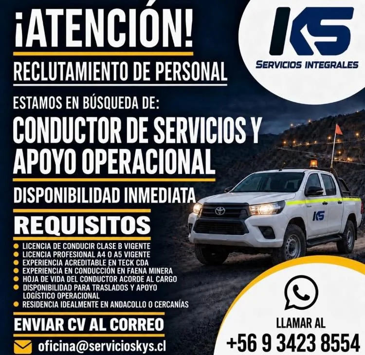 Conductor de Servicios y Apoyo Operacional - imagen 1