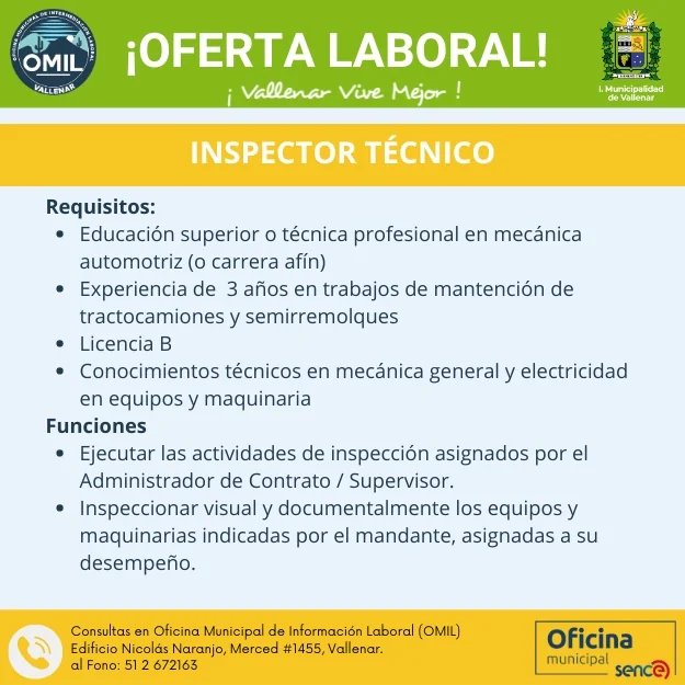 Inspector Técnico Automotriz - imagen 1