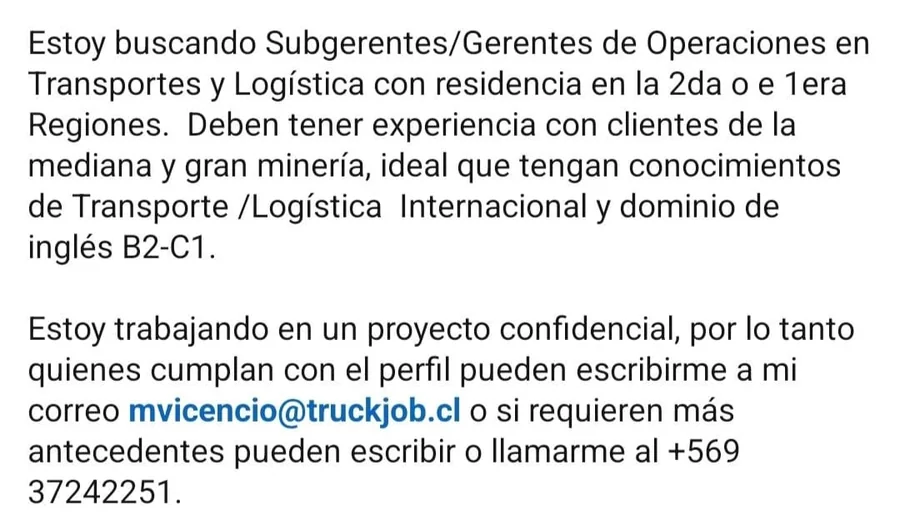 Gerente de Operaciones en Transporte y Logística - imagen 1