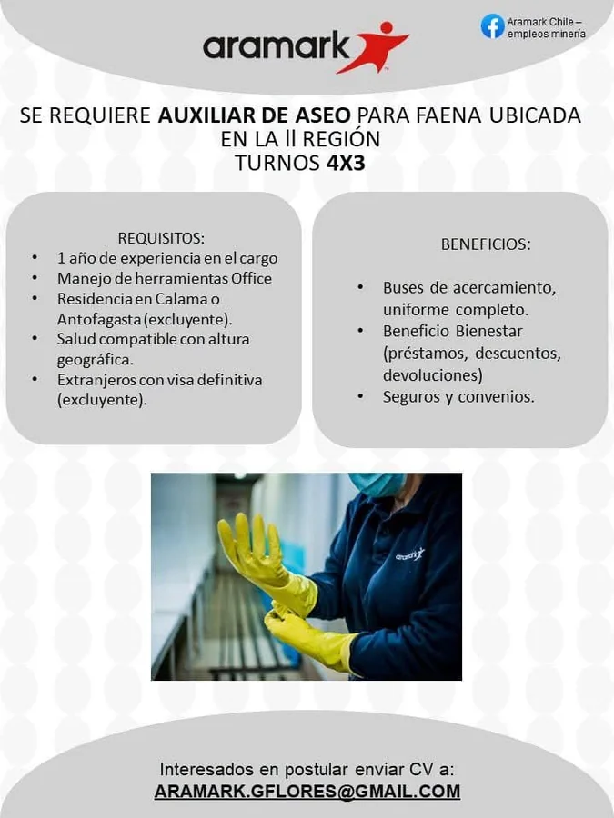 Auxiliar de Aseo para Faena - imagen 1