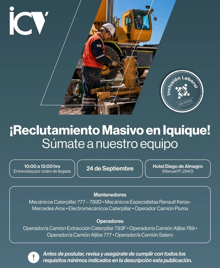Reclutamiento Masivo de Operadores y Mantenedores - imagen 1