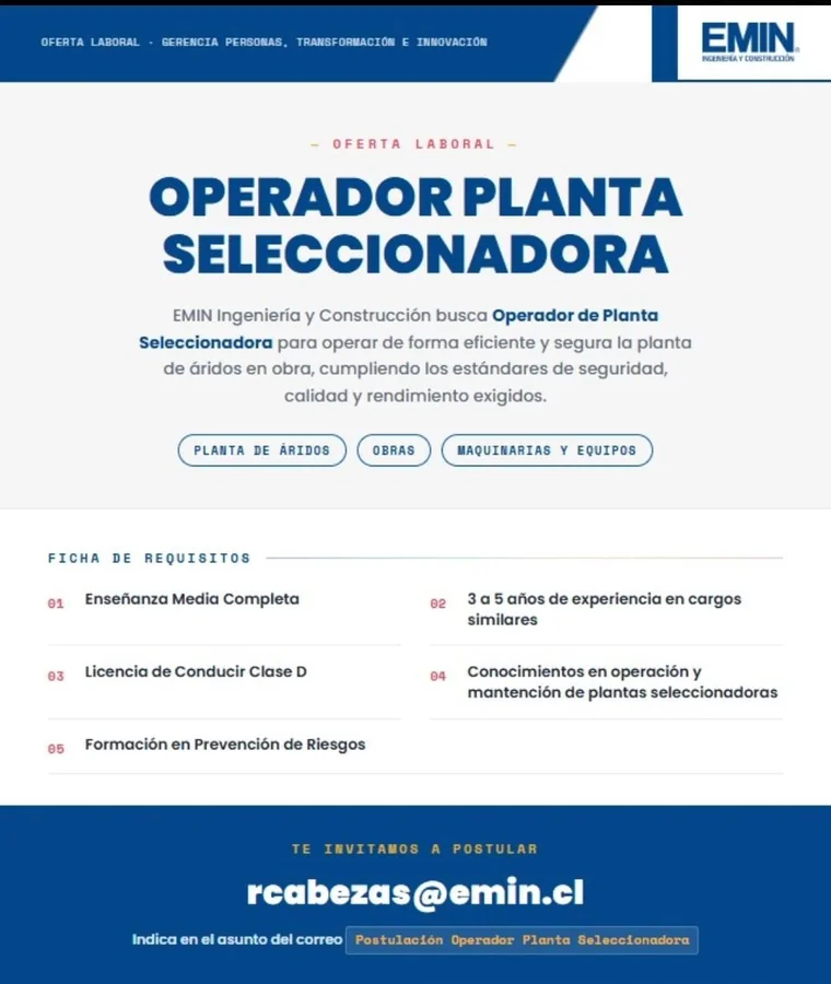 Operador de Planta Seleccionadora - imagen 1