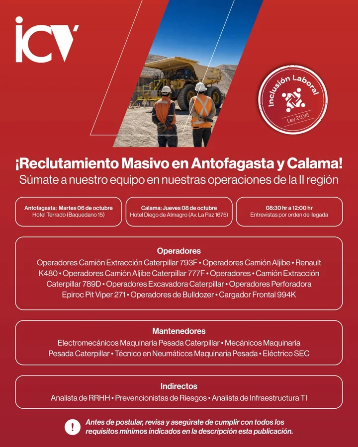 Reclutamiento Masivo Operadores y Mantenedores - imagen 1