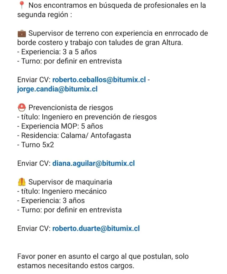 Supervisores y Prevencionista de Riesgos - imagen 1