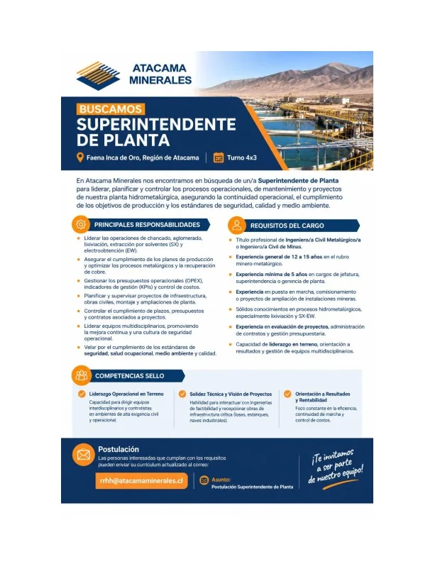 Superintendente de Planta - imagen 1