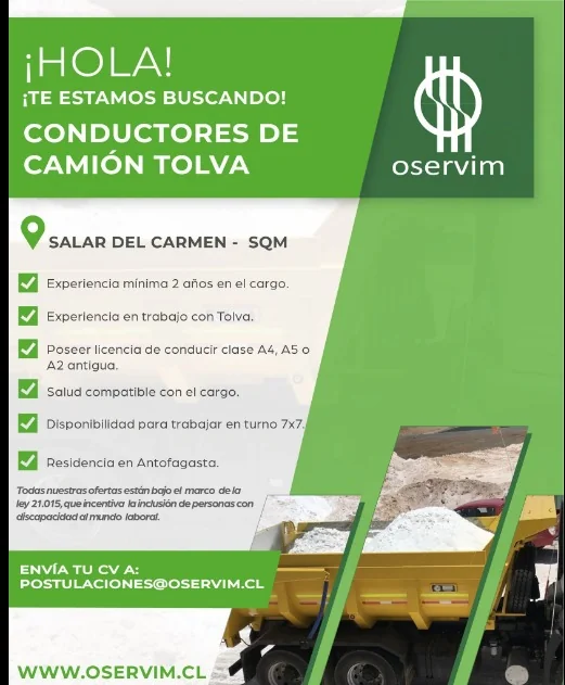 Conductor de Camión Tolva - imagen 1