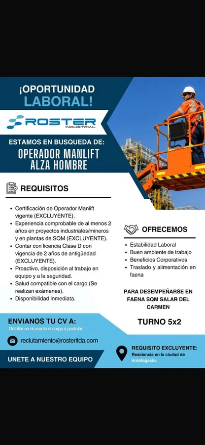 Operador Manlift - imagen 1