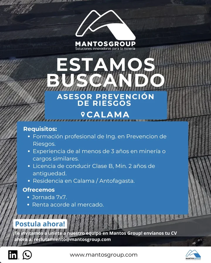 Asesor de Prevención de Riesgos en Minería - imagen 1