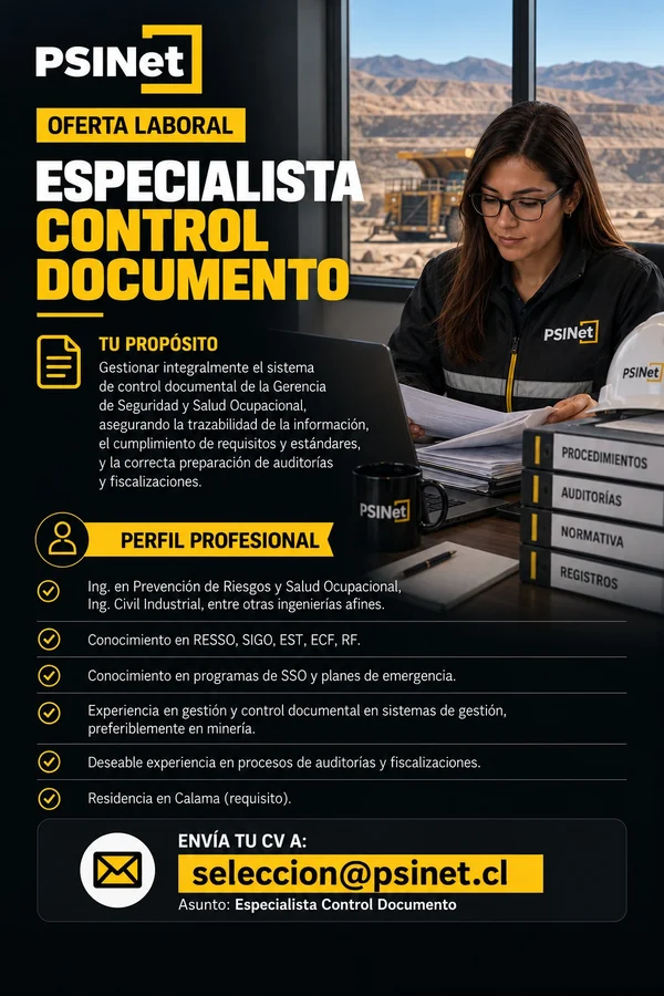 Especialista en Control Documental - imagen 1