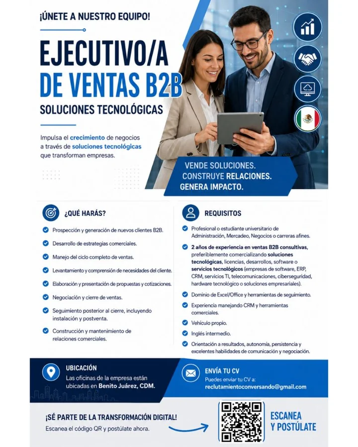 Ejecutivo de Ventas B2B - Soluciones Tecnológicas - imagen 1