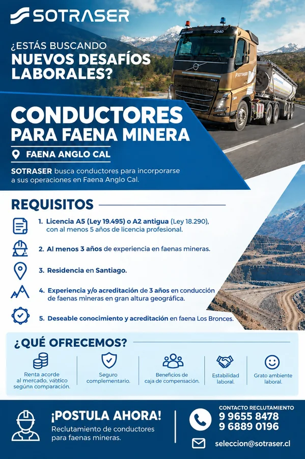 Conductores para Faena Minera - imagen 1