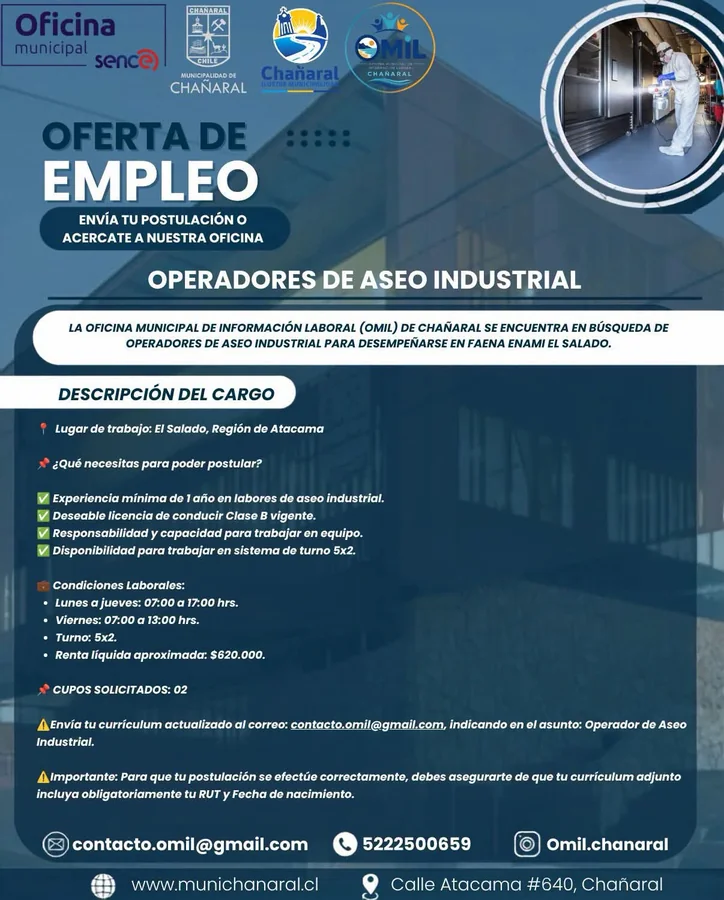 Operadores de Aseo Industrial en El Salado - imagen 1