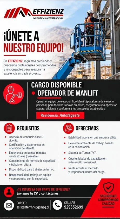 Operador de Manlift - imagen 1