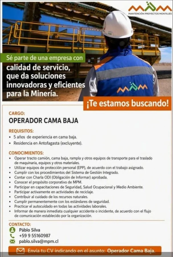 Operador Cama Baja - imagen 1