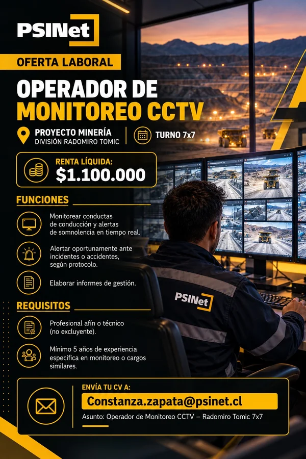 Operador de Monitoreo CCTV - imagen 1