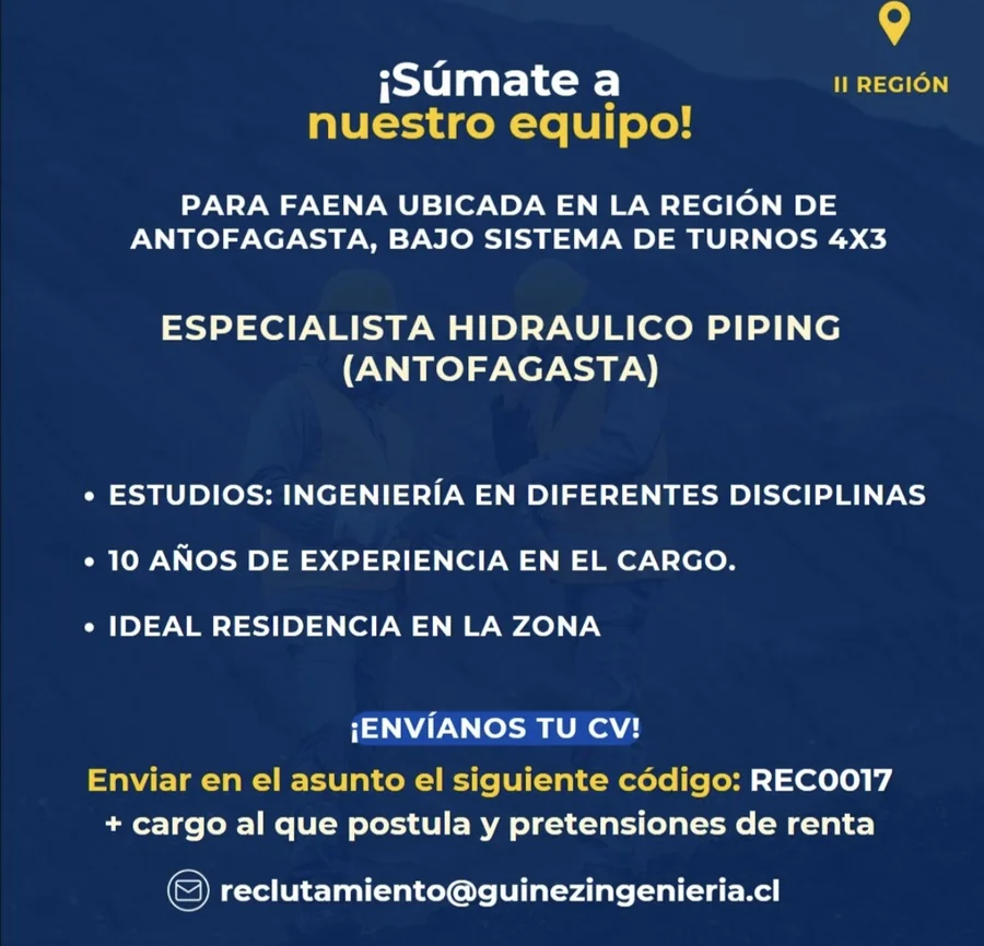 Especialista Hidráulico Piping - imagen 1