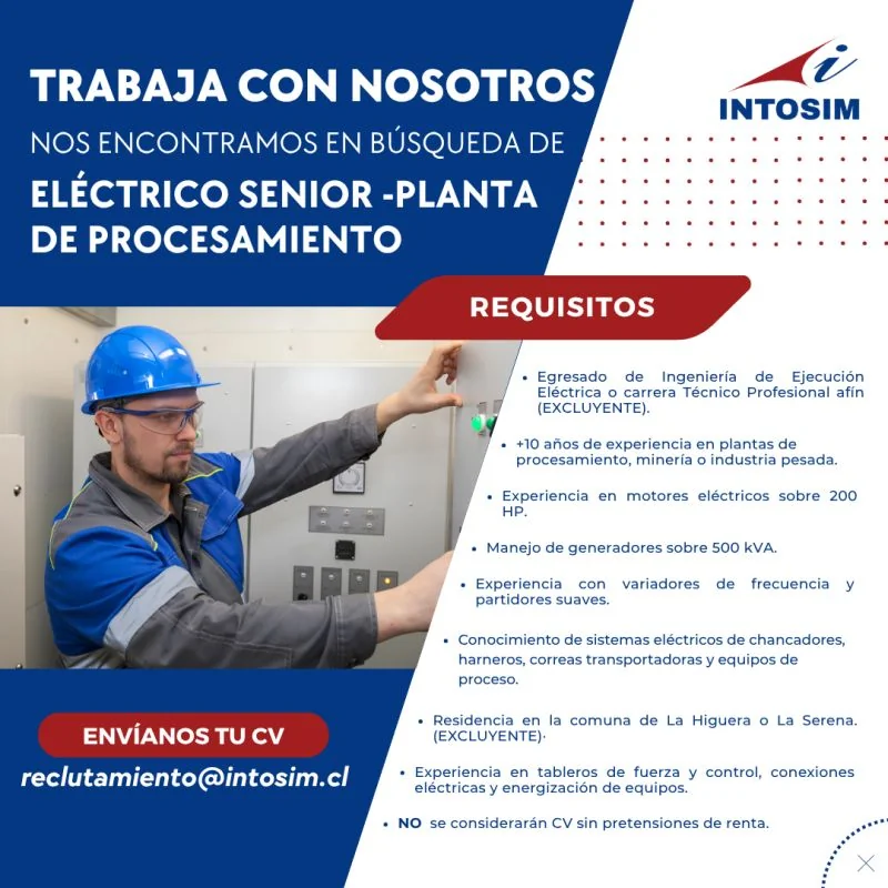 Eléctrico Senior - Planta de Procesamiento - imagen 1