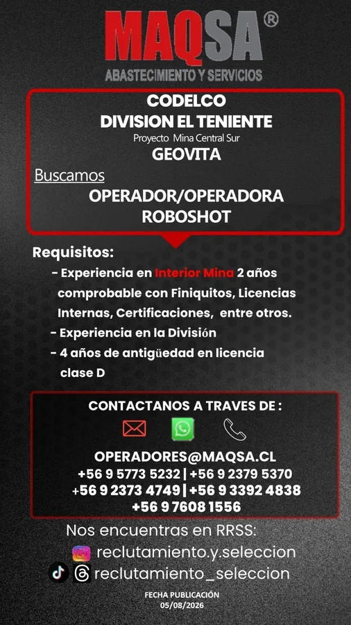 Operador / Operadora Roboshot - imagen 1