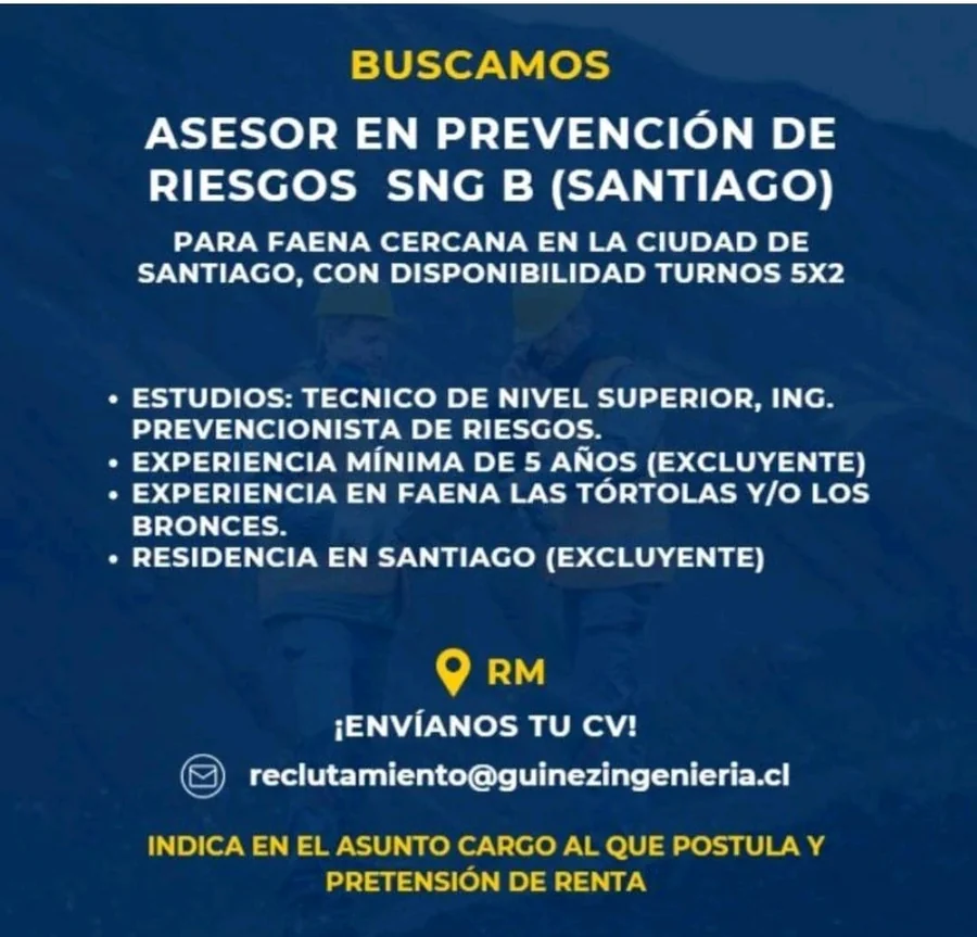 Asesor en Prevención de Riesgos SNG B - imagen 1