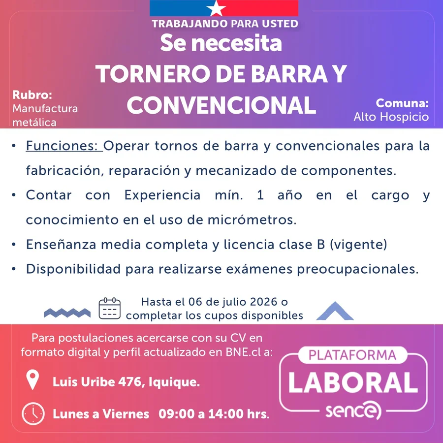 Tornero de Barra y Convencional - imagen 1