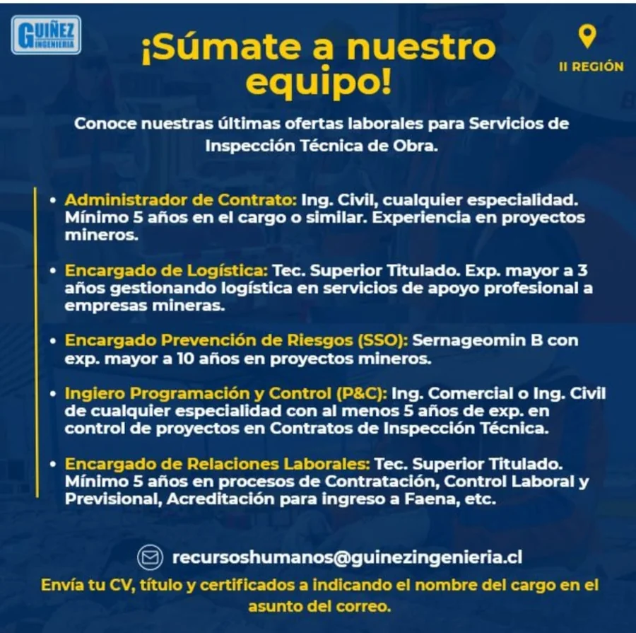 Ofertas Laborales Inspección Técnica de Obra - imagen 1