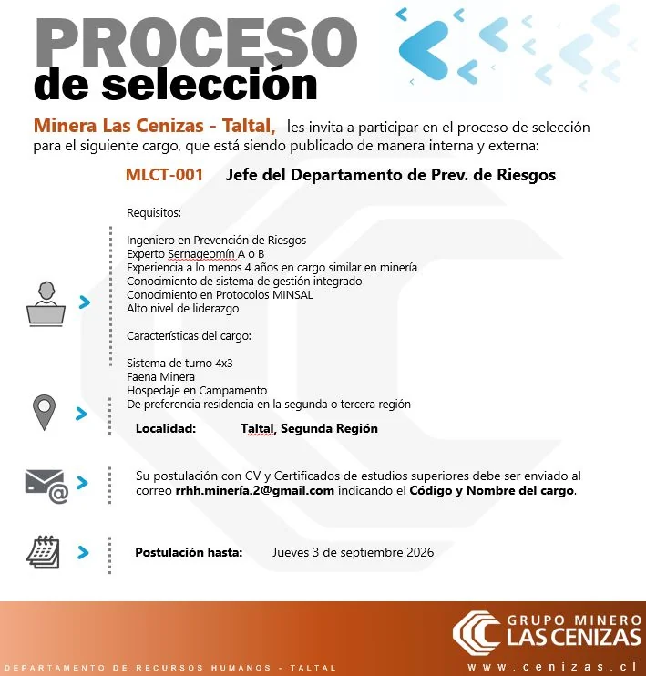 Jefe del Departamento de Prevención de Riesgos - imagen 1