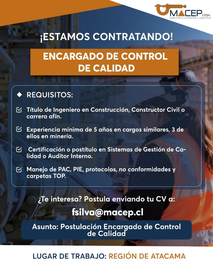 Encargado de Control de Calidad - imagen 1