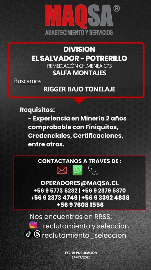 Rigger de Bajo Tonelaje - imagen 1