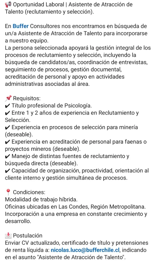 Asistente de Atracción de Talento - imagen 1