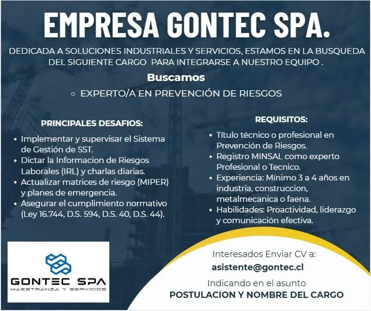 Experto/a en Prevención de Riesgos - imagen 1