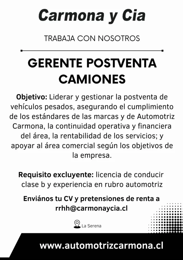 Gerente Postventa Camiones - imagen 1