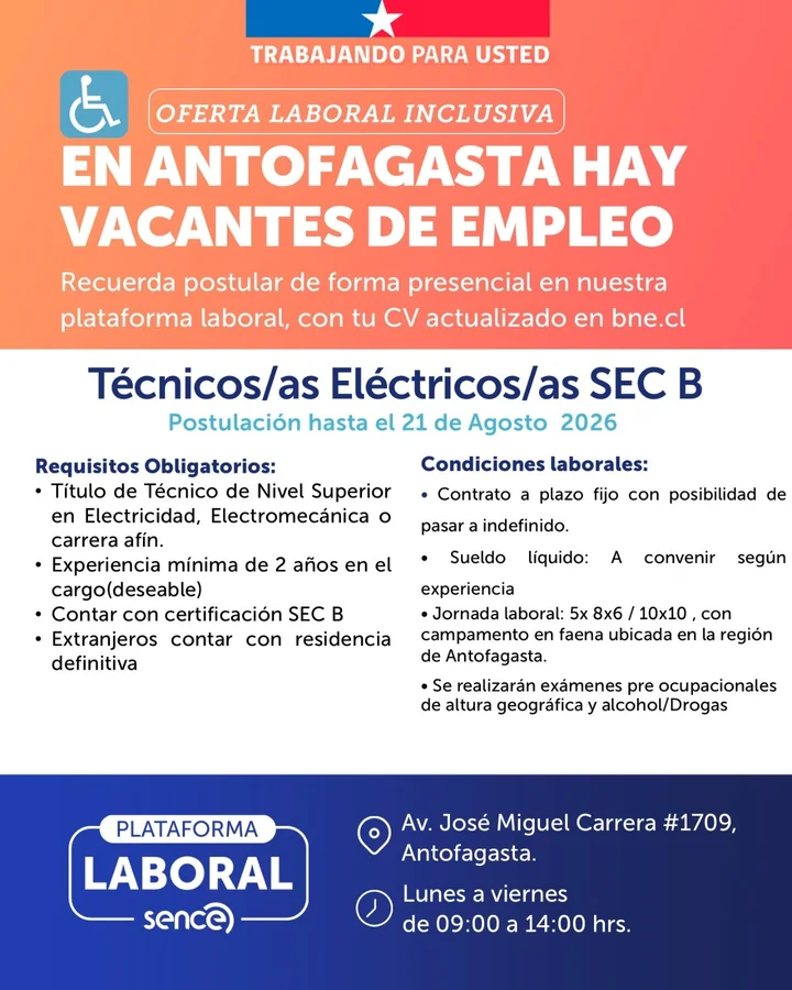 Técnico/a Eléctrico/a SEC B - imagen 1