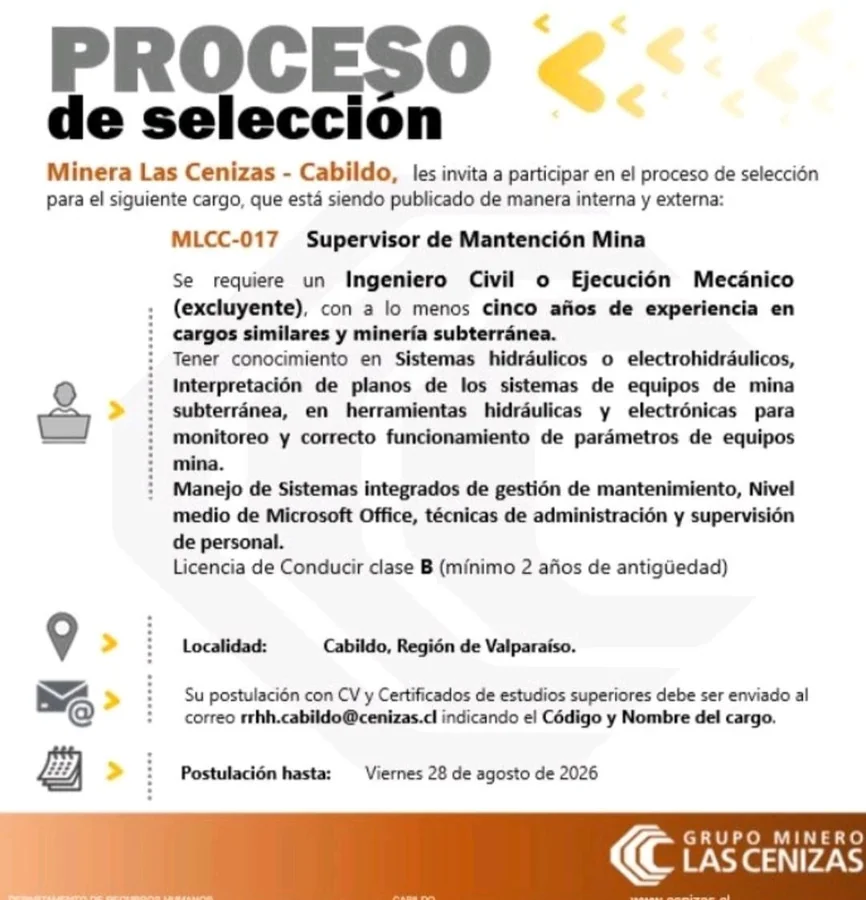 Supervisor de Mantención Mina - imagen 1