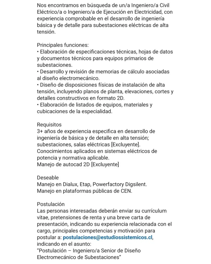 Ingeniero/a Senior de Diseño Electromecánico - imagen 1