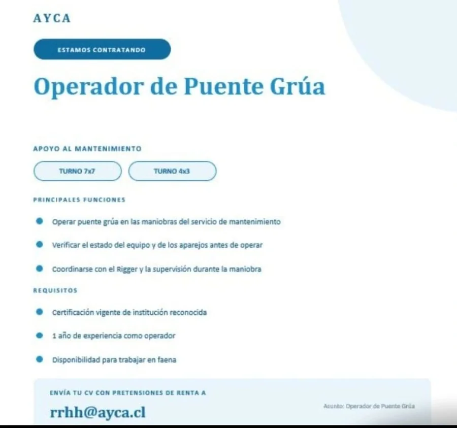 Operador de Puente Grúa - imagen 1