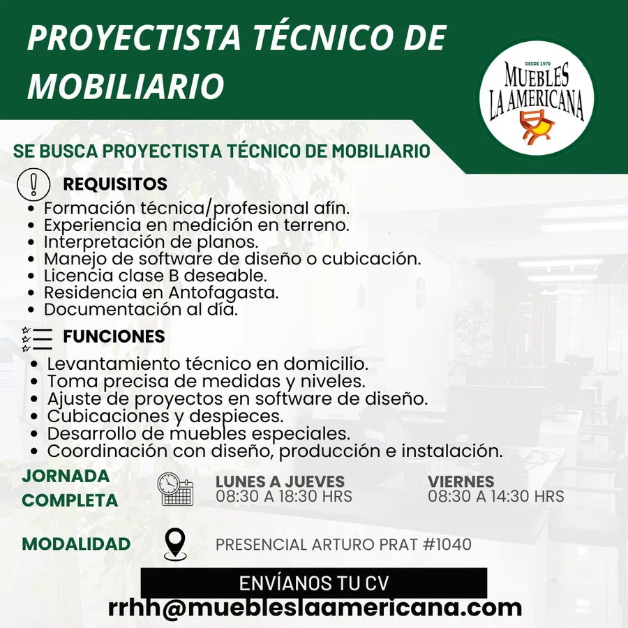 Proyectista técnico de mobiliario - imagen 1