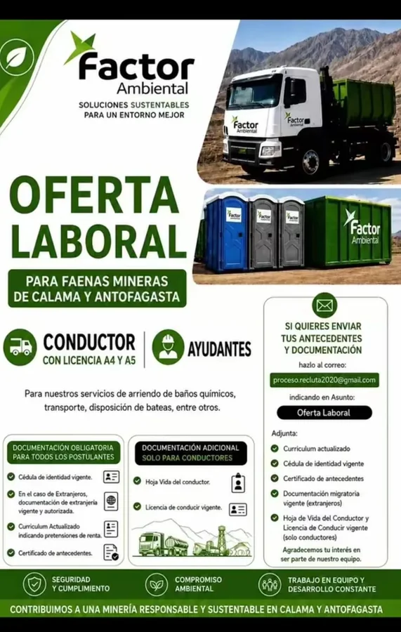 Conductores para faenas mineras (Calama) - imagen 1