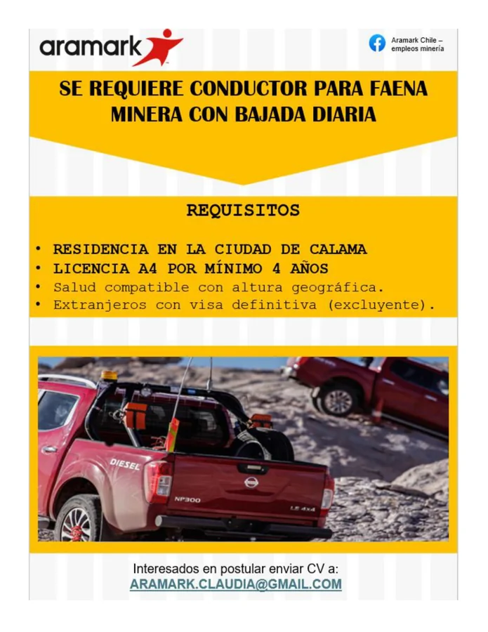 Conductor para faena minera - imagen 1