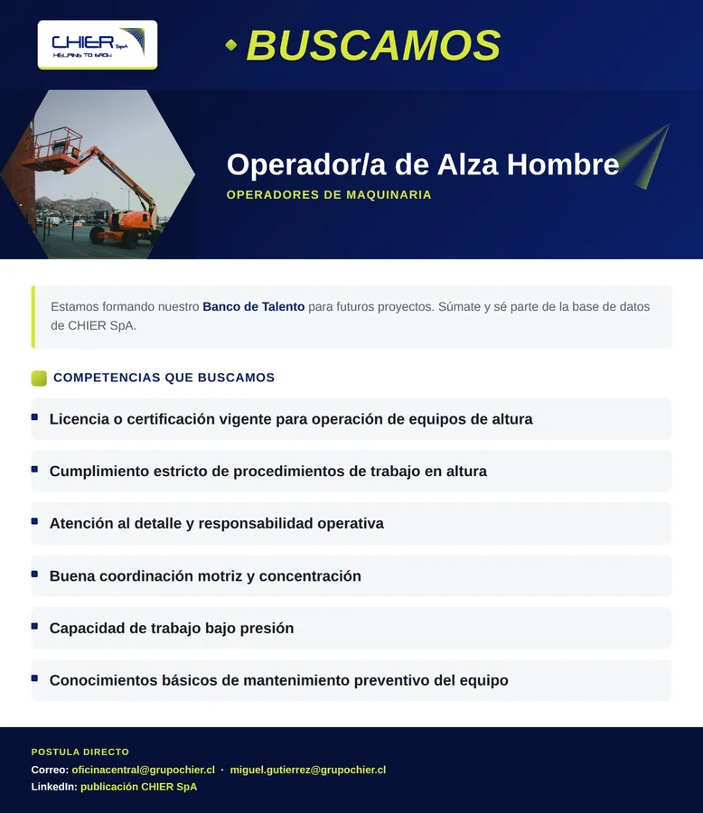 Operador de Alza Hombre - imagen 1