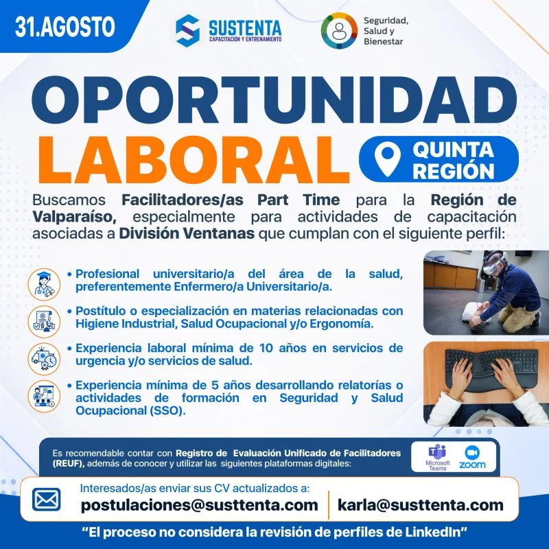 Facilitador/a Part Time de Salud Ocupacional - imagen 1