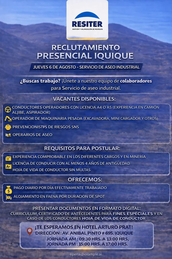 Operarios, Conductores y Prevencionistas para Minería - imagen 1