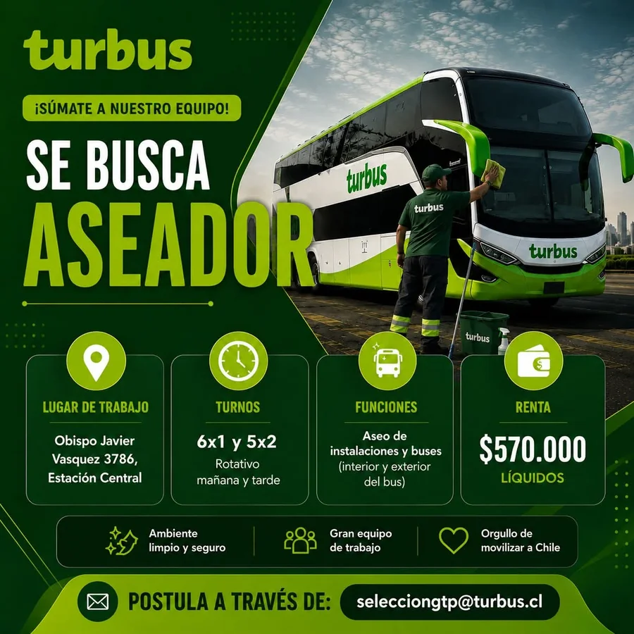 Aseador de instalaciones y buses - imagen 1