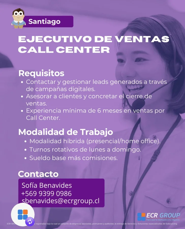 Ejecutivo de Ventas Call Center - imagen 1