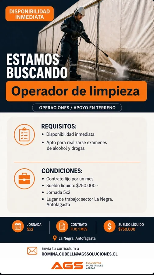 Operador de limpieza - imagen 1