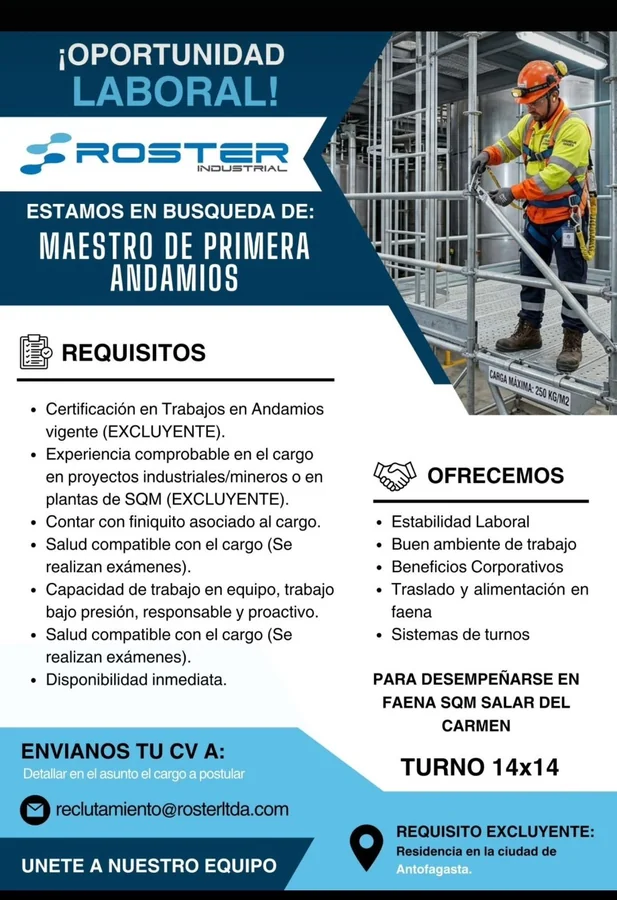 Maestro de Primera de Andamios - imagen 1